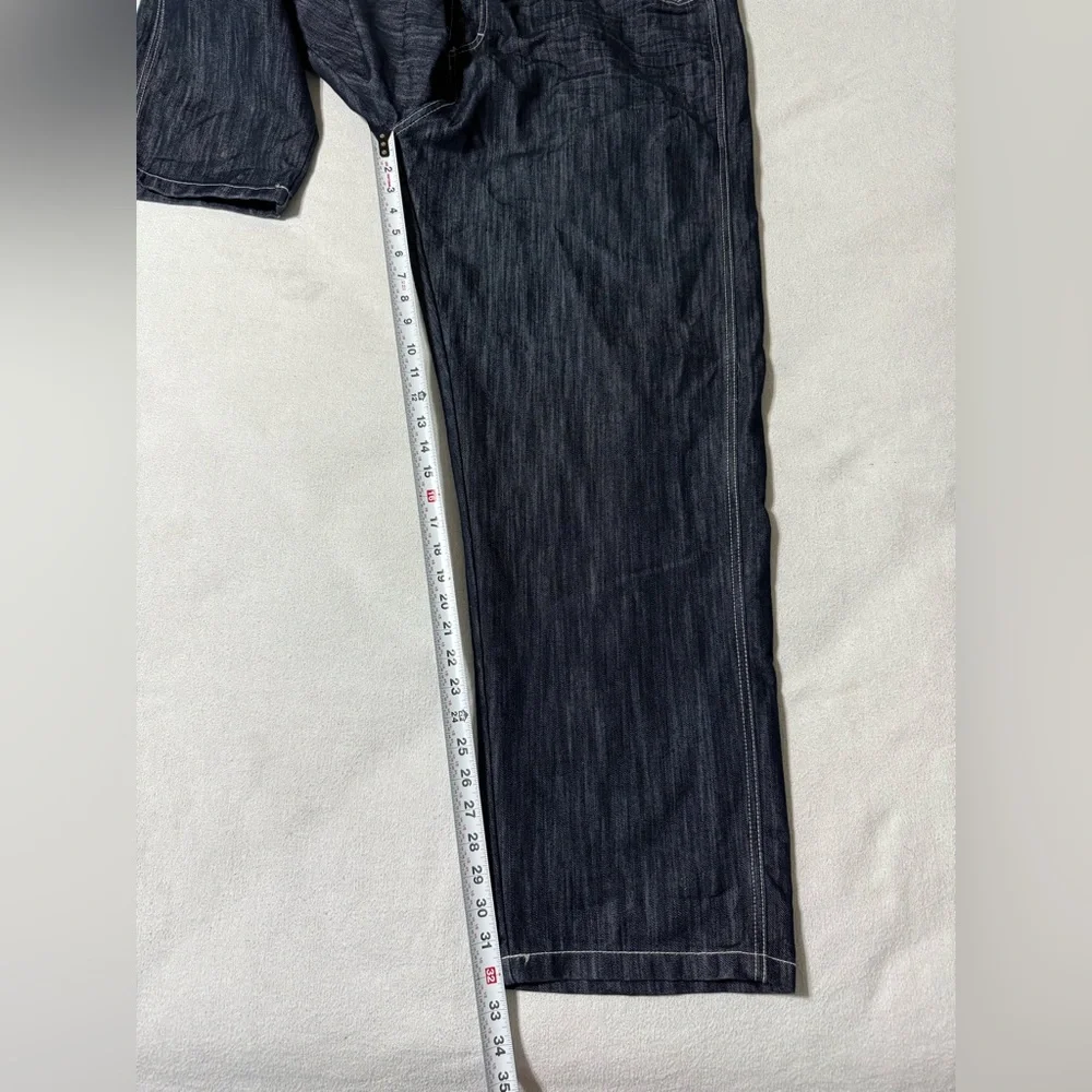 Y2K South Pole Jeans Mens 43x32 Blue‎ Dark Wash Denim Baggy Fit Gold Tab